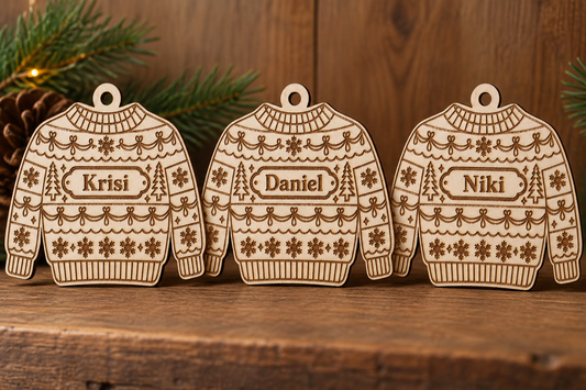 Коледни играчки за елха с име по поръчка 🎄