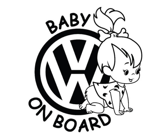 Стикер за кола Baby on Board Volkswagen (С бебе на борд – VW)